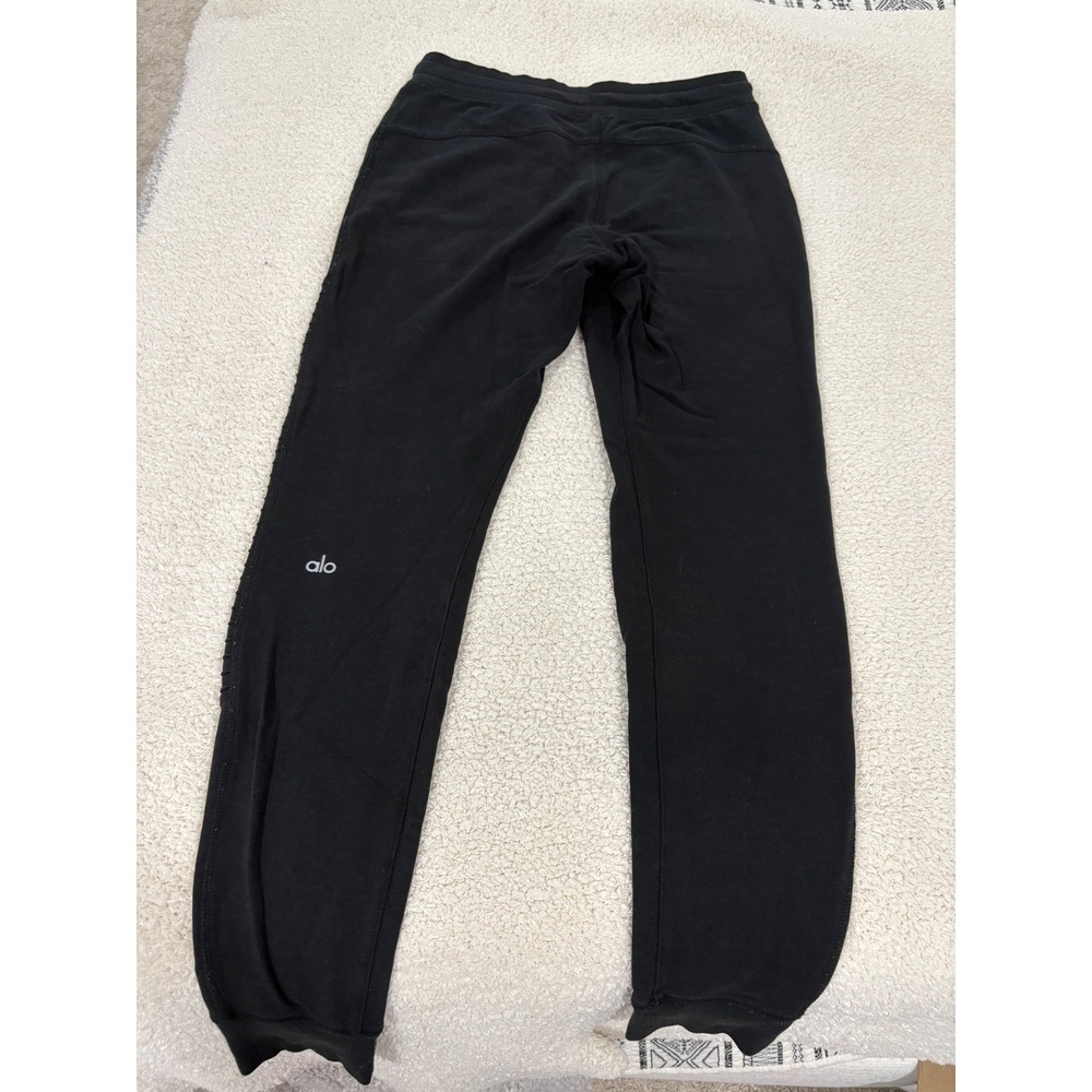 Alo Yoga Urban Moto Sweatpant Jogger 29" Black Size Small Stretch Cozy - Picture 8 of 9